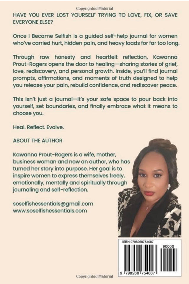Book-Once I became Selfish: A guided self help journal